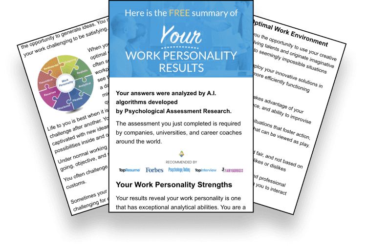 career test summary results