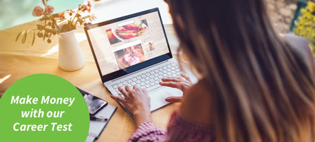 woman using laptop