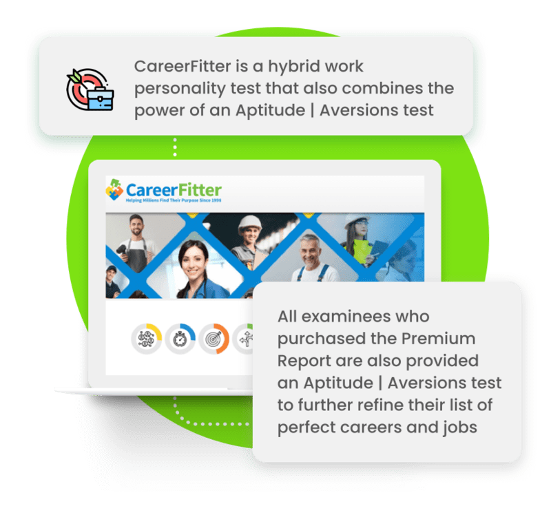 careerfitter solution combines career test and aptitude aversion test