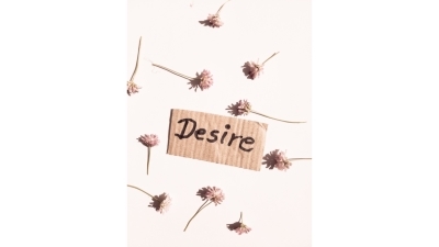 daisies surrounding the word desire