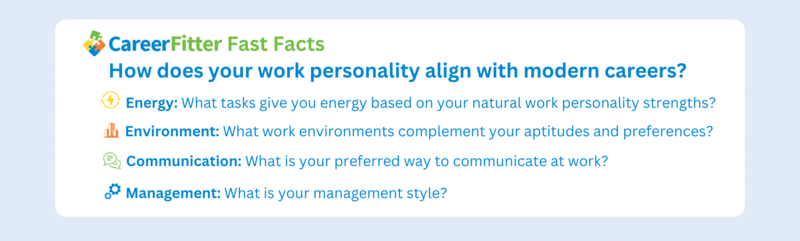 your personality align with modern careers