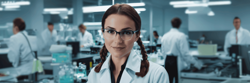 Biologist women working in a lab